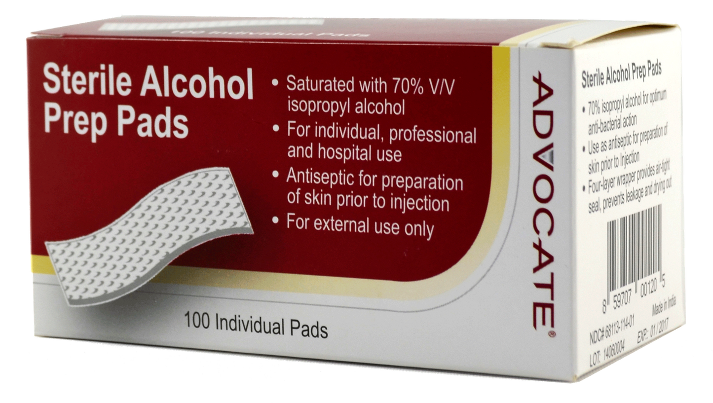 Advocate Sterile Alcohol Prep Pads