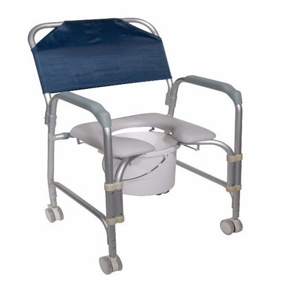 Lightweight Portable Shower Chair Commode with Casters