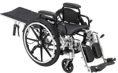 Viper Plus Light Weight Reclining Wheelchair with Elevating Leg rest and Flip Back Detachable Arms By Drive Medical