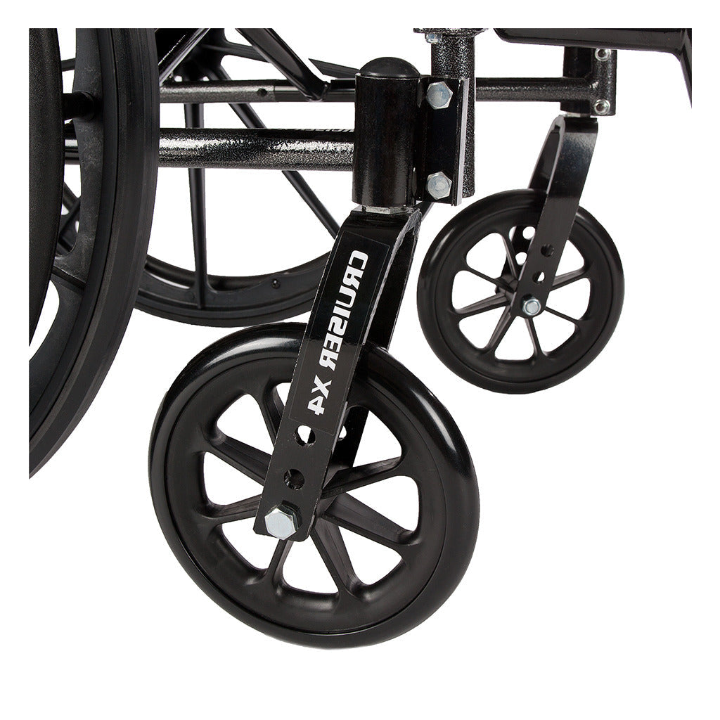 Cruiser X4 Lightweight Dual Axle Wheelchair with Adjustable Detatchable Arms By Drive Medical