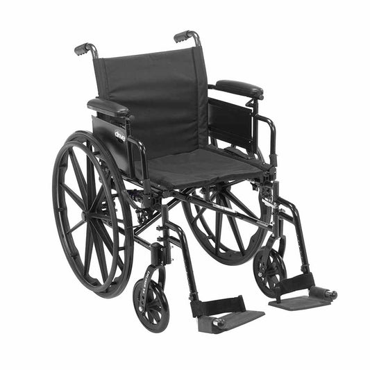 Cruiser X4 Lightweight Dual Axle Wheelchair with Adjustable Detatchable Arms By Drive Medical