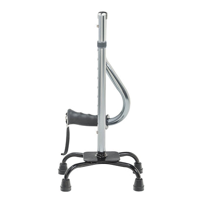 Folding Quad Cane, Small Base, Charcoal By Drive Medical