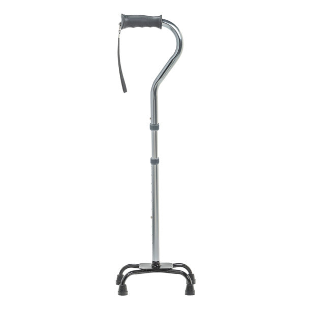 Folding Quad Cane, Small Base, Charcoal By Drive Medical