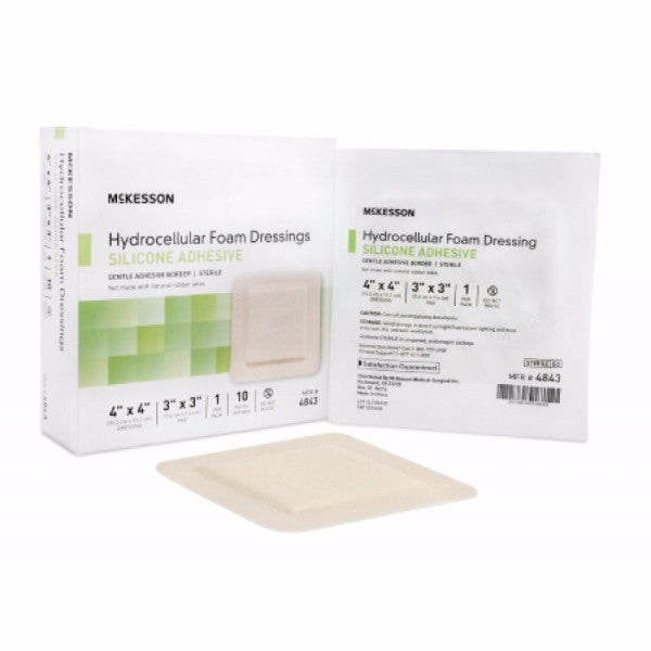 McKesson Hydrocellular Foam Dressing With Silicone Adhesive