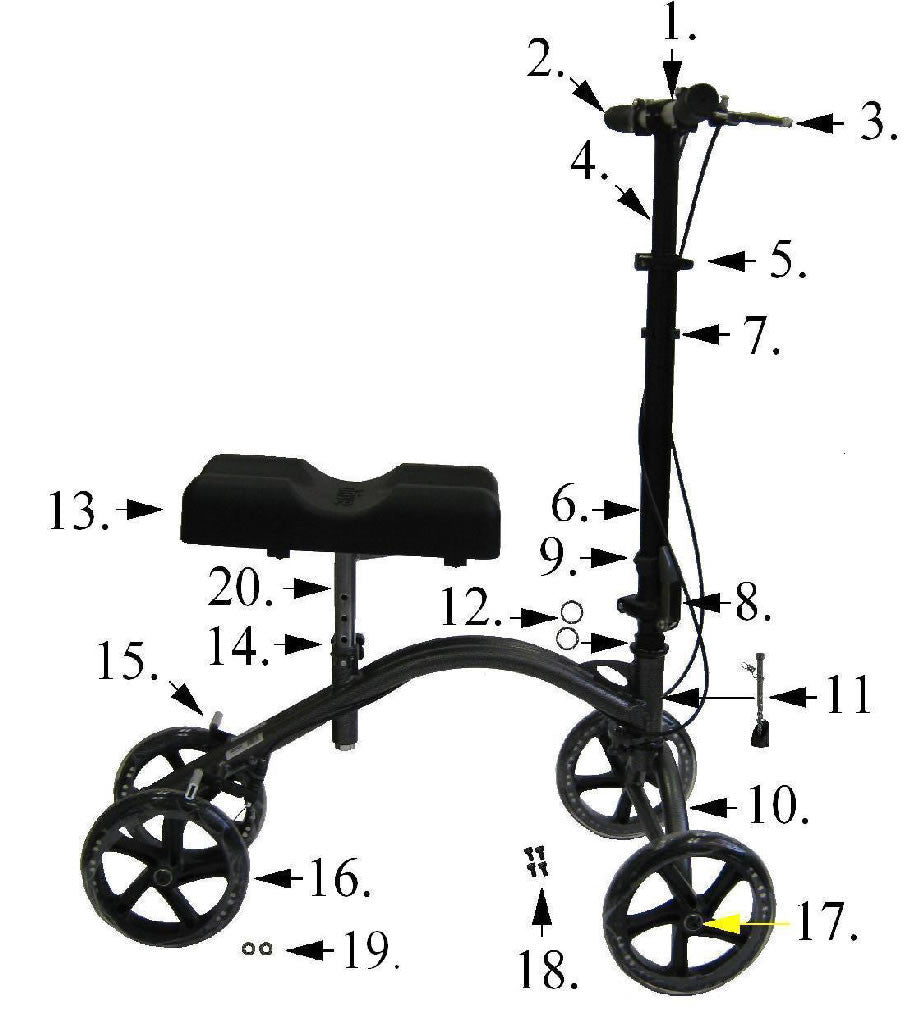 Parts For Drive 790 Steerable Knee Walker