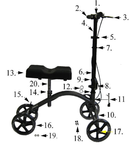 Parts For Drive 790 Steerable Knee Walker