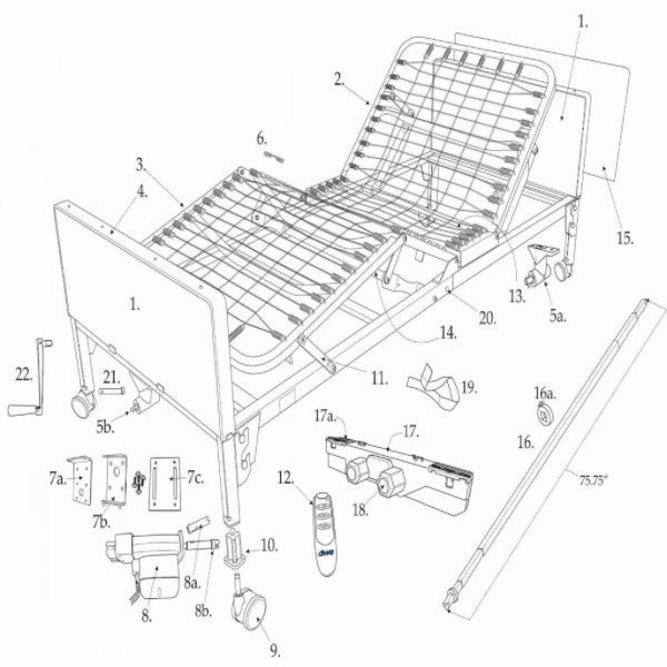 Parts For Delta Ultra-Light 1000 Full-Electric Bed