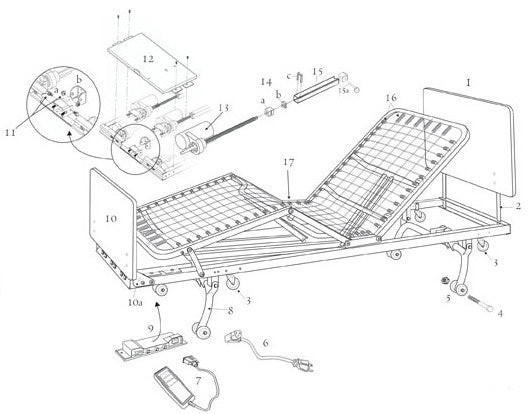 Full-Electric LTC Low Bed Replacement Parts