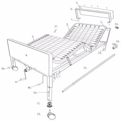 Multi-Height Manual Bed Replacement Parts