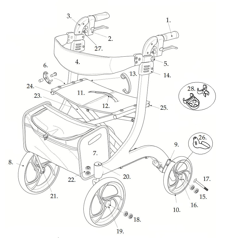 Parts For Nitro Hemi Rollator