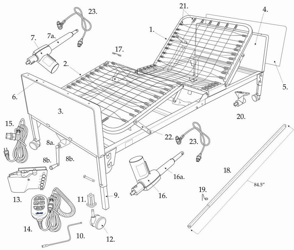 Semi Electric Bed Replacement Parts