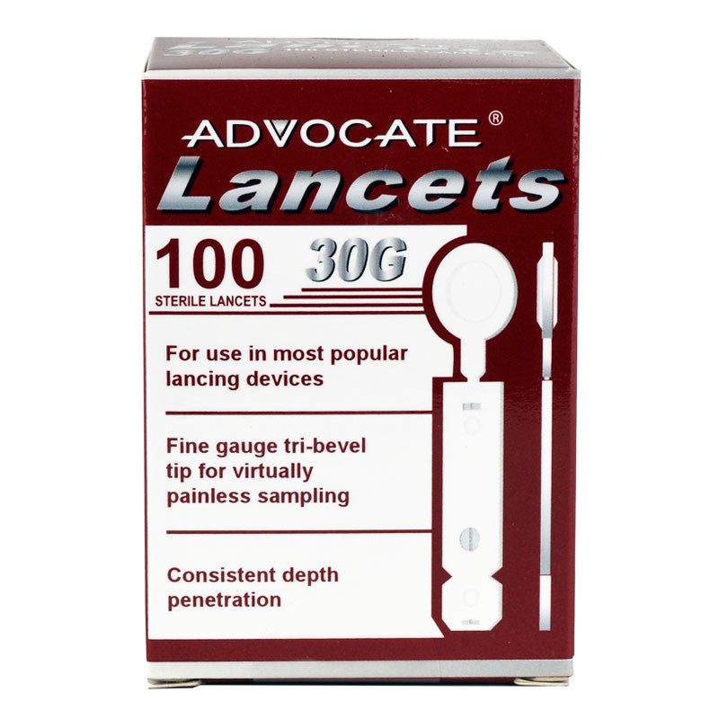 Advocate Thin Lancets 30G 100/Box