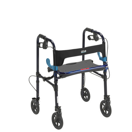 Clever Lite Walker Rollator, Adult, 8" Wheels, Flame Blue