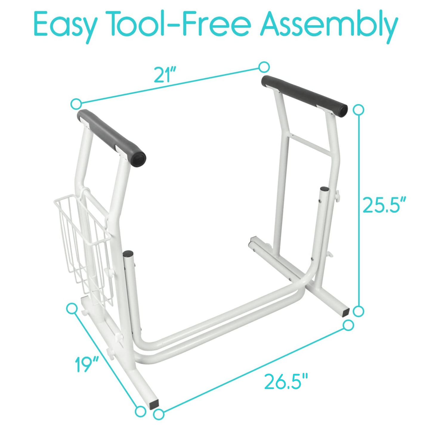 VIVE Stand Alone Toilet Rail