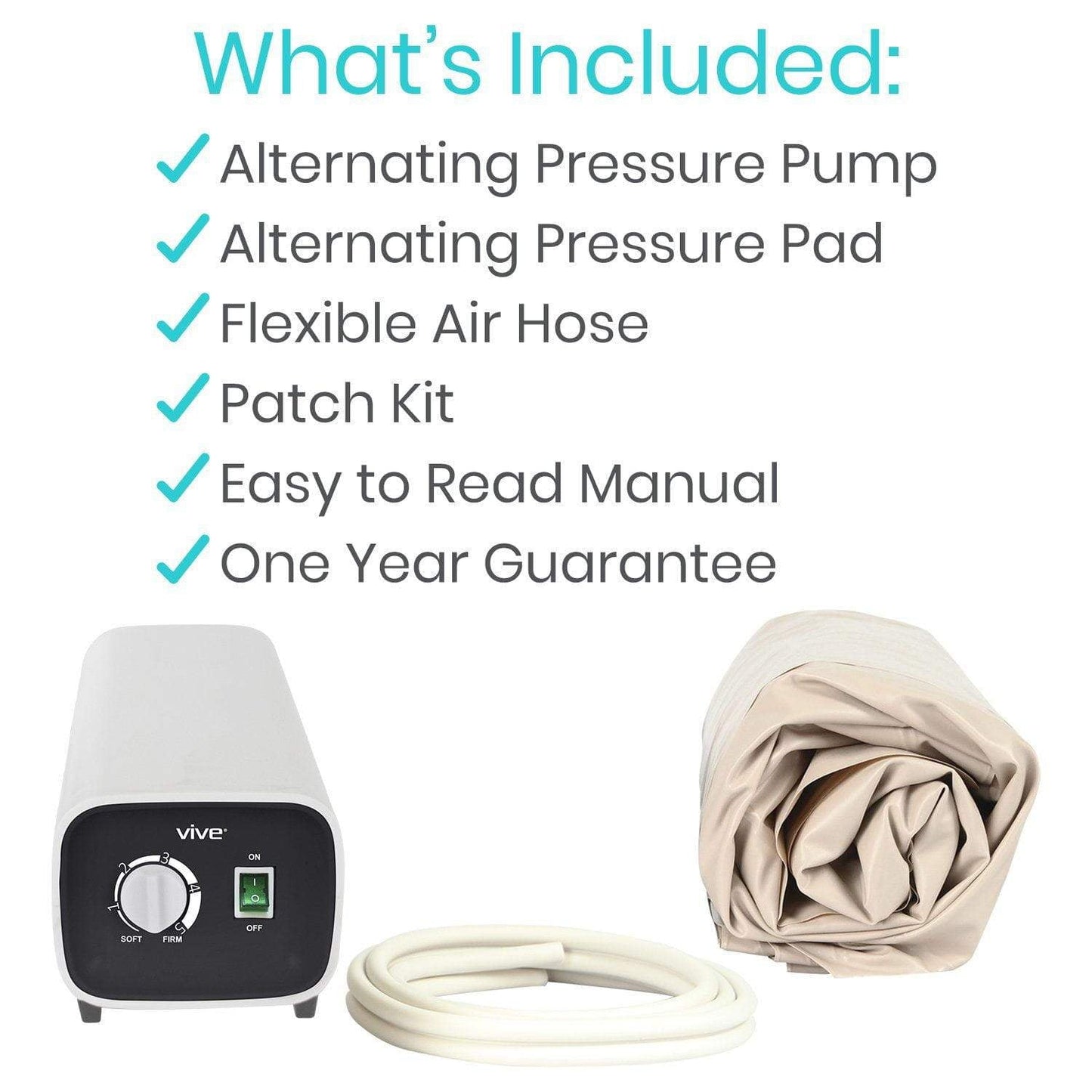 Vive Alternating Pressure Pad - Includes Mattress Pad and Electric Pump System