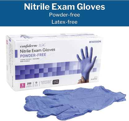 McKesson Confiderm 3.5C Nitrile Latex-Free Chemo Tested Exam Gloves