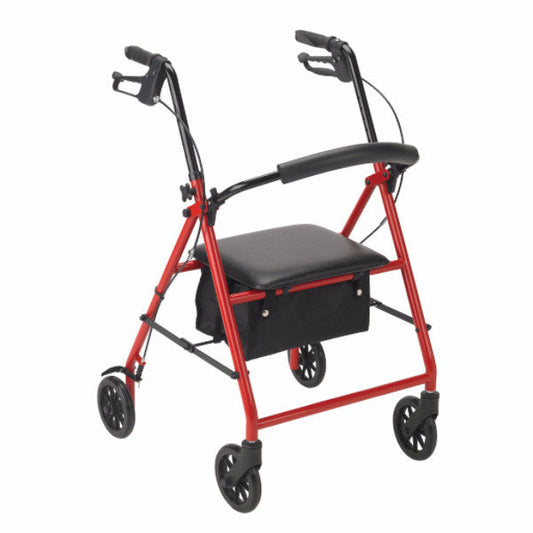 Drive Medical Four Wheel Rollator with 6" Wheels