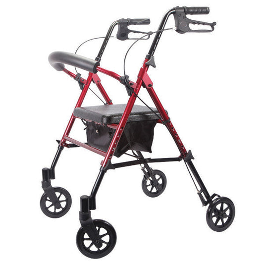 Viverity Deluxe Height Adjustable Aluminum Rollator