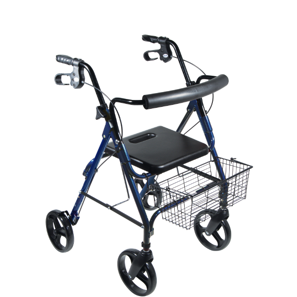 DLite Lightweight Walker/Rollator with 8" Removable Wheels