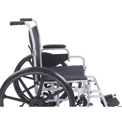 Poly Fly Light Weight Transport Wheelchair with Swing away Footrests